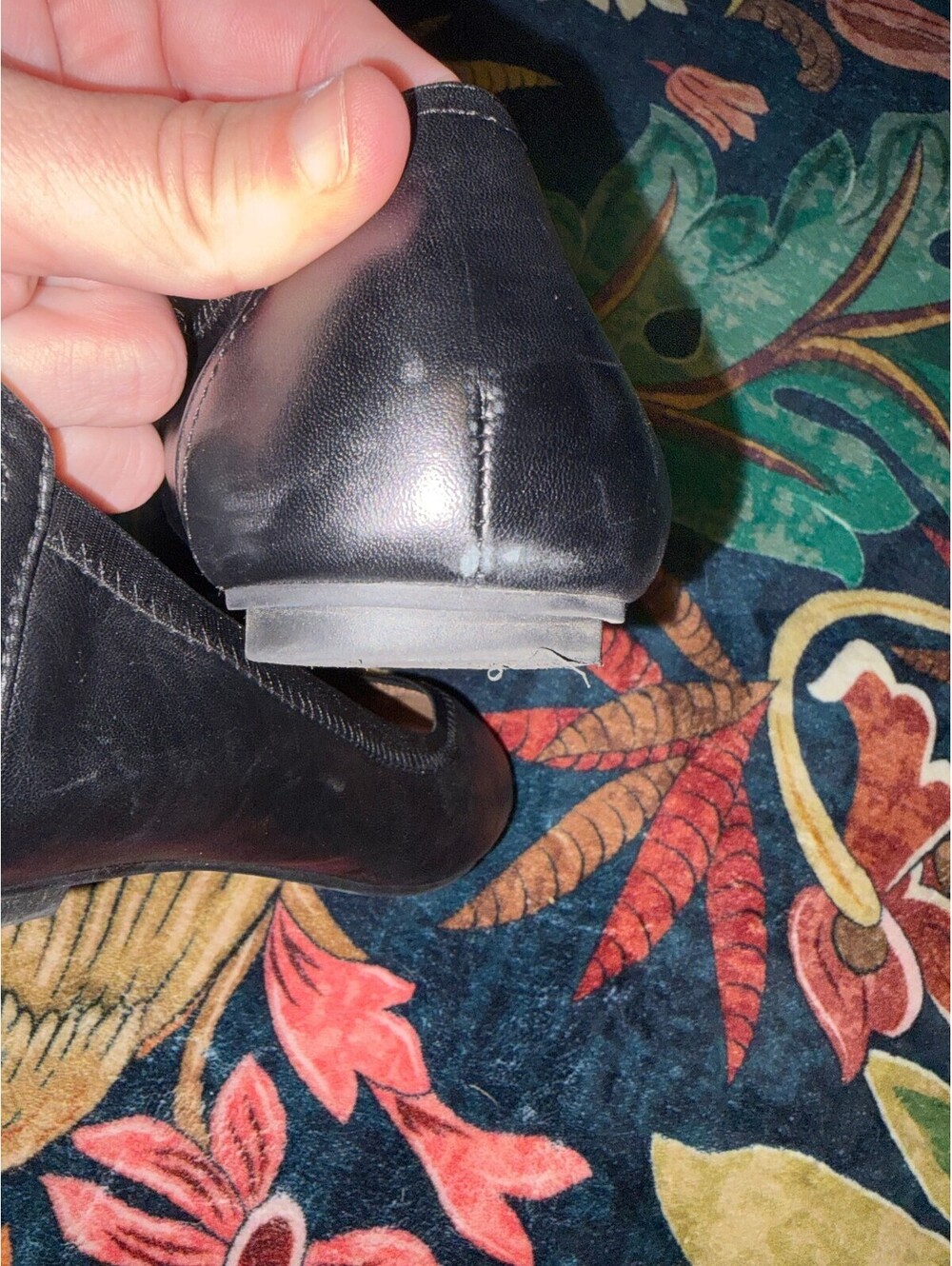 Vionic Caroll Black Leather Slip-On Flats Size 9 - Picture 7 of 9